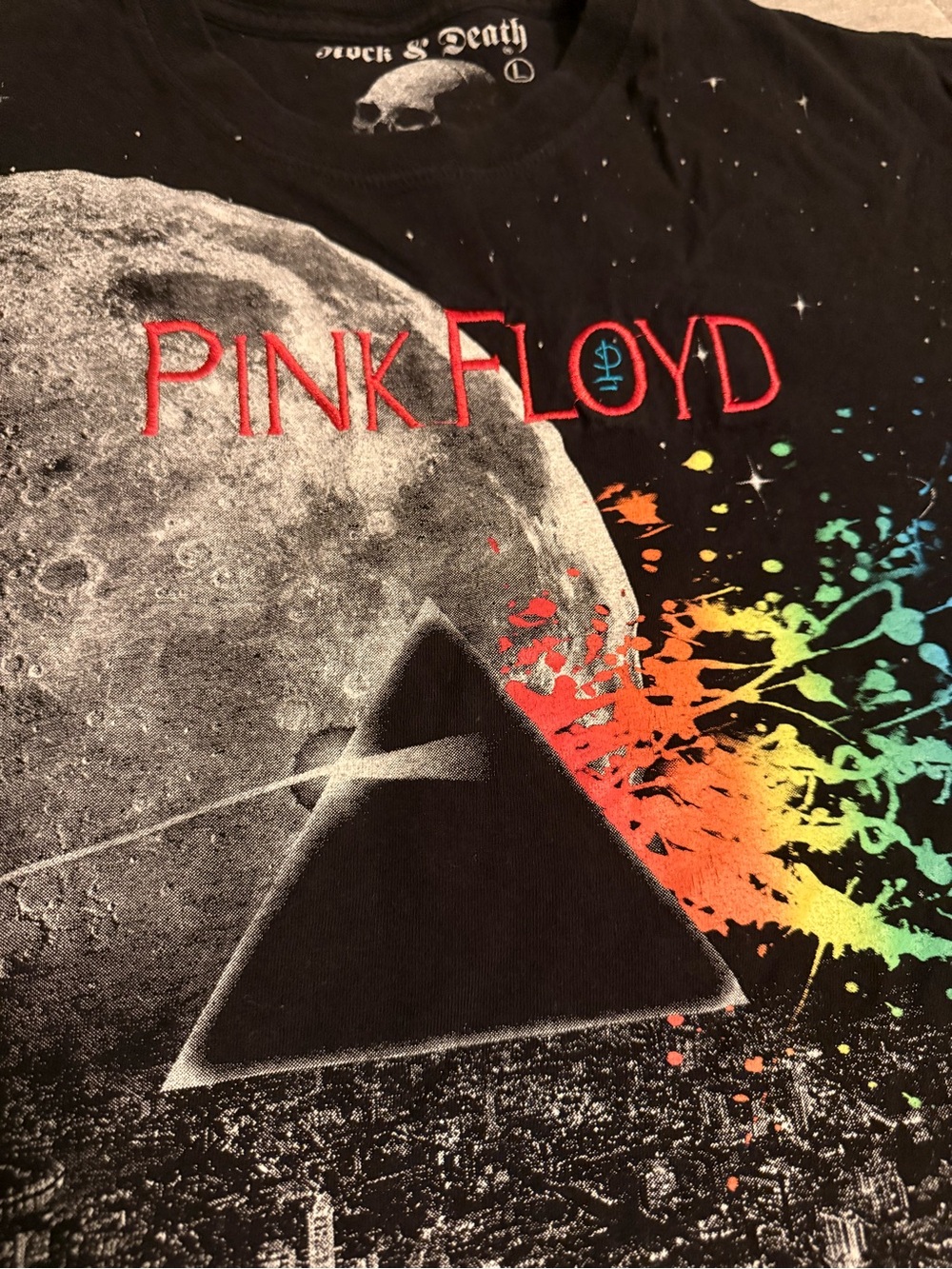 Pink Floyd Black Graphic Short Sleeve Tee - Dark Side of the Moon - Picture 2 of 7
